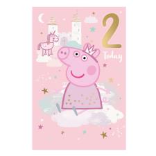 2 Today Peppa Pig 2nd Birthday Card